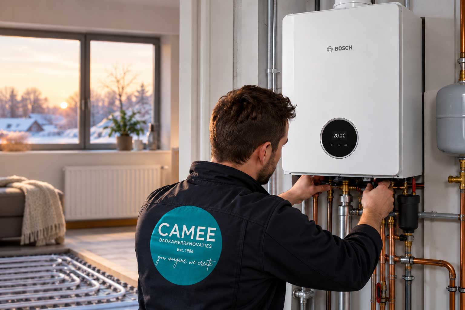 CV-installateur van Camee doet onderhoud van uw CV-ketel